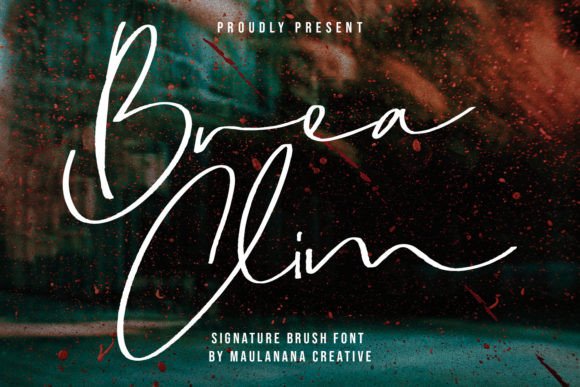 Brea Clim: A Signature Script Font with Grace