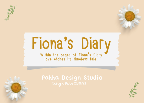 Fionas Diary: A Whimsical Font for Handmade Brands