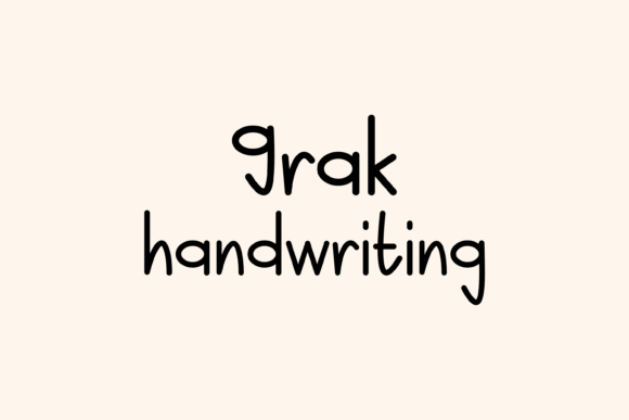 Grak: A Simple and Friendly Handwritten Font for Makers