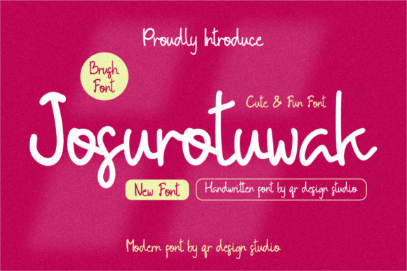 Josurotuwak: A Sweet Handwritten Font for Editorial Design