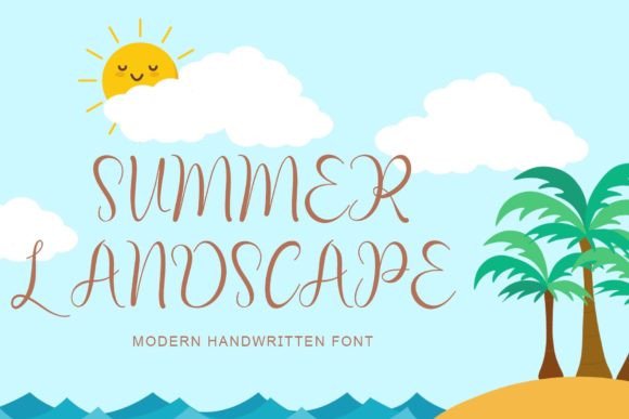 Summer Landscape Font: Handwritten Charm for Small Businesses